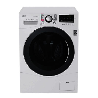 LG FH4A8FDH2N Freestanding Washer Dryer, 9kg Wash/6kg Dry Load, A Energy Rating, White